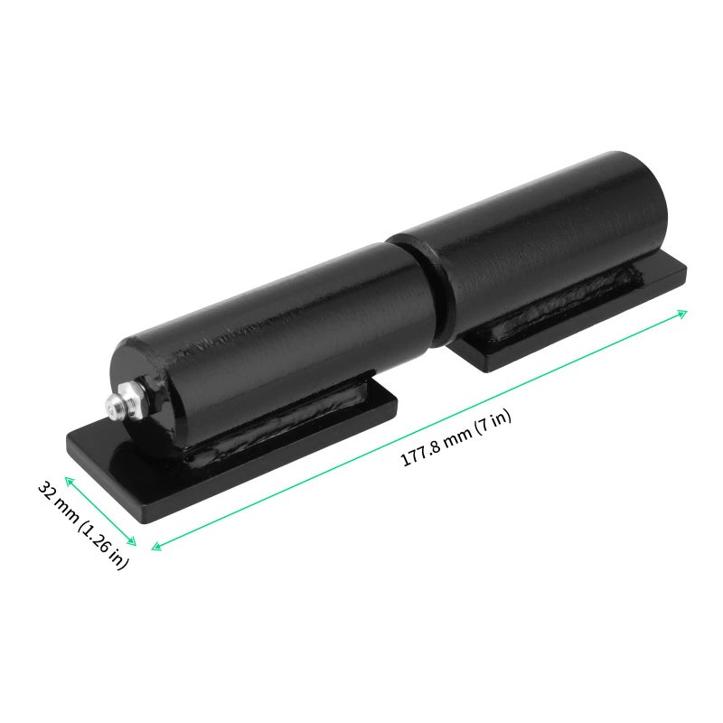 FUNSUEI 4 PCS 7 Inch Heavy Duty Gate Hinge  2 Pairs Barrel Style Gate Hinge Weld On Install Trailer Ramp Gate Ball Bearing Hinge for Swing Gate  Load Capacity 900Lbs  Black - Image 2